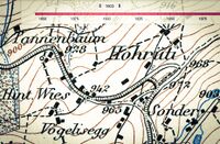 Karte Landestopografie 1903