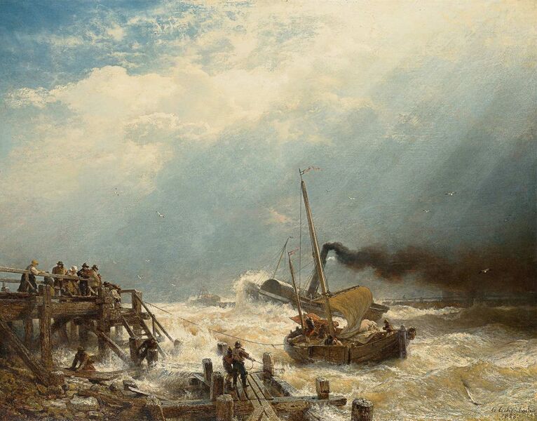 Datei:A Achenbach Ostende Hafen.jpeg