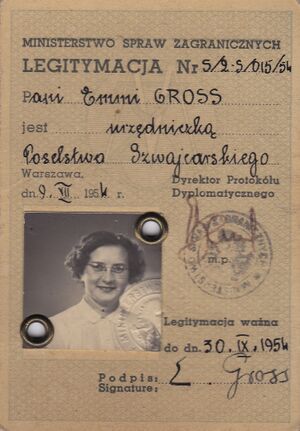 13 Gross Emmi 1954 Warschau Legitimation.jpg