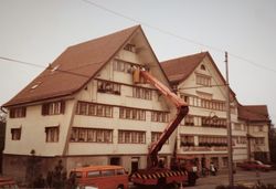 Malen mit Hebebühne